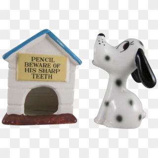 Figural Dog & Doghouse Pencil Sharpener And Holder - Figurine Clipart