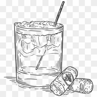 Clipart Royalty Free Library Drink Drawing Cocktail - Drawing Cocktail Transparent - Png Download