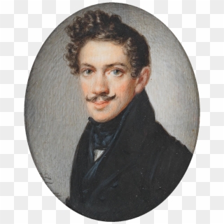 Schoeller Young Man With A Moustache And Dark Curls - Gentleman Clipart