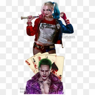 Commission Joker And Design - Hinh Xam Harley Quinn Clipart