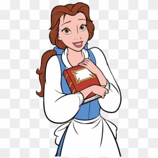Belle Holding Book - Belle Holding A Book Clipart