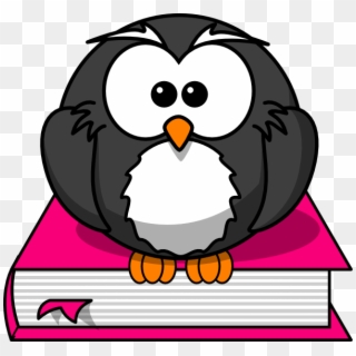 Owl Book Clip Art - Owl On The Book Clipart - Png Download