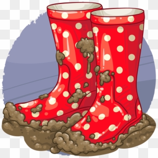 Puddle Clipart Muddy Welly - Clip Art Muddy Boots - Png Download