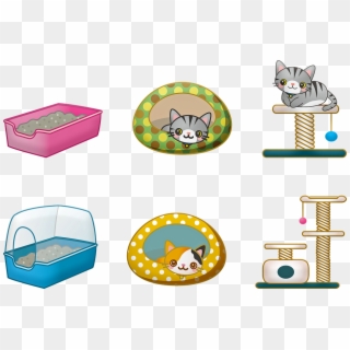 Cat Bed Cat Toy Cat Litter Kitten Kitty Cat - Cat Toys Png Clipart Transparent Png