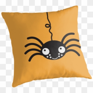 Cute Hanging Spider For Halloween By Jazzydevil - Throw Pillow Clipart