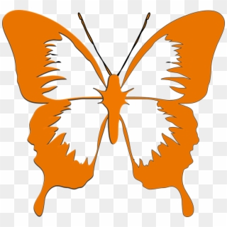 Butterfly Insect Animal Orange Blue - Cartoons Black And White Clipart