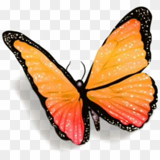 Butterfly Sticker - Butterfly With Shadow Png Clipart
