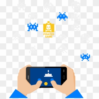 Fake Game Apps And Pirated Video Games - Space Invaders Svg Clipart