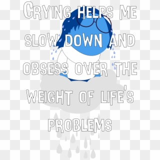Minimalist Quote Poster Of Sadness On A Cloud - Graphic Design Clipart