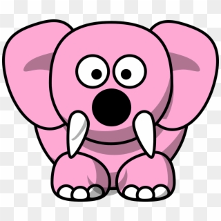 Don't Think Of A Pink Elephant - Cartoon Elephant High Resolution Clipart