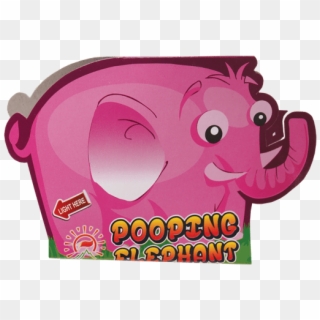 Pink Elephant - Cartoon Clipart