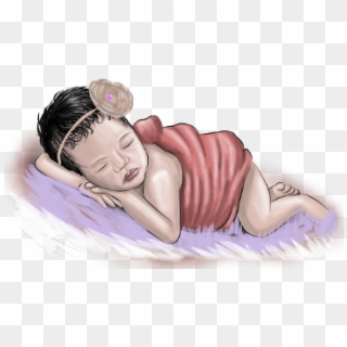 Cartoonized Baby Bebê Menina Sleeping - Sleep Clipart
