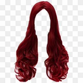 #wig #red #drag #redwig #freetoedit - Long Red Wig Transparent Clipart