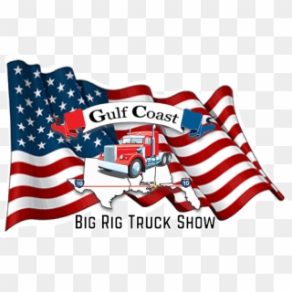 Gcbrts Logo Truck Show White 400 - Waving American Flag Png Clipart