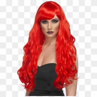 Desire Wig Red - Peruka Czerwona Długie Włosy Clipart