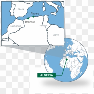 Algeria Is The Largest Country On The African Continent - World Map Clipart