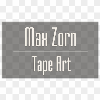 Tape Art, By Max Zorn, A Street Artist From Amsterdam, - Calligraphy Clipart