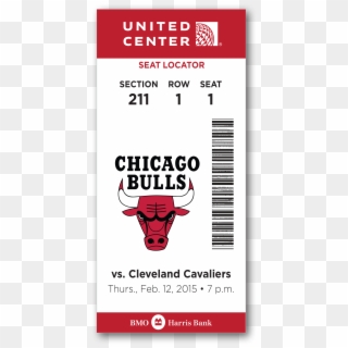 Tickets To Bulls Game - Chicago Bulls Ticket Clipart