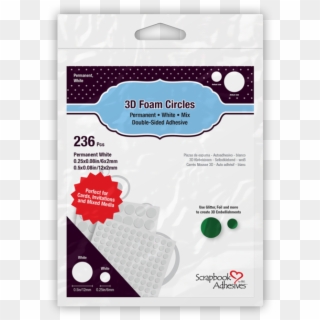 3d Foam Circles White Mix, Adhesives - 3l Scrapbook Adhesives 3d Foam Circles White Clipart