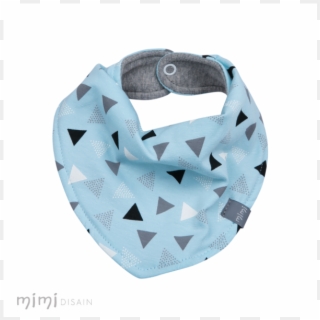 Mimi Baby Bib Blue Grey Triangle - Scarf Clipart