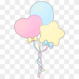 #kawaii #balloon #balloons #pastel - Heart Clipart