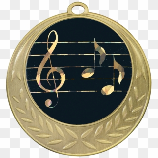 Antique Gold Music Medal - Emblem Clipart