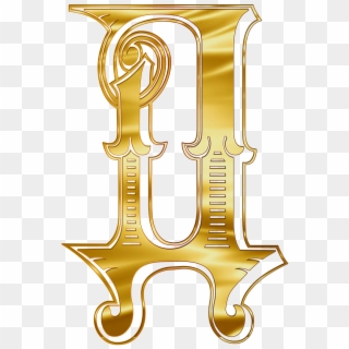 D Letters Alphabet - Gold Cyrillic Alphabet Letters Clipart