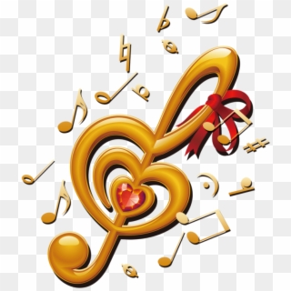 #mq #gold #music #notes #note #bow - Music Clipart