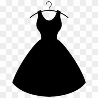 Vestido Sticker - Black Cartoon Dress Clipart