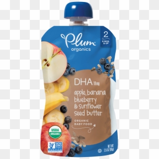 Apple, Banana, Blueberry, Sunflower Seed Butter With - Plum Organics Prunes Clipart
