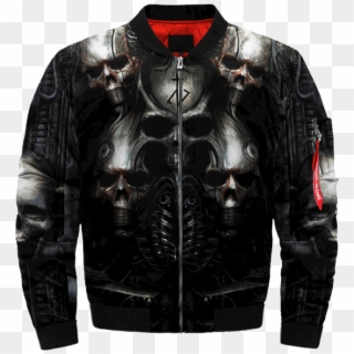 Com Metal Skull Over Print Jacket %tag - Jacket Clipart