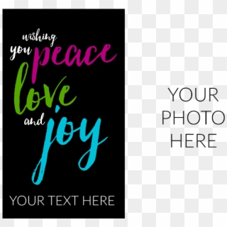 Modern Peace Love And Joy Example - Calligraphy Clipart