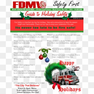 Holiday Fire Safety - Flyer Clipart