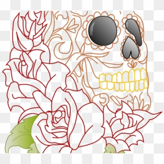Free On Dumielauxepices Net - Skull Rose Art Transparent Clipart