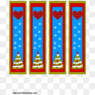 Christmas Tree Bookmarks - Christmas Read Bookmarks Free Clipart