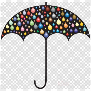 Raindrops Clipart Clip Art - Free Umbrella Silhouette Clip Art - Png Download