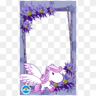 Purple Flower Picture Frame Png Clipart