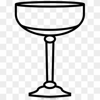 Margarita Glass Coloring Page Clipart