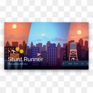 Stunt Runner Is A Fun Side Scrolling Roof Runner For - Metropolitan Area Clipart