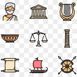 Ancient Greece - Roman Icons Clipart