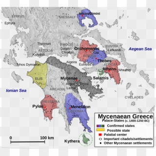 Mycenae Map Of Ancient Greece Clipart