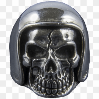 Motorcycle Helmet Skull Ring - Skull Clipart