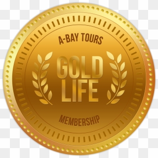 A-baytours Gold Life Membership Ticket - Coin Clipart