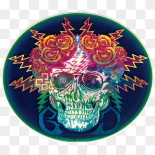 Grateful Dead Electric Skull And Roses - Grateful Dead Clipart