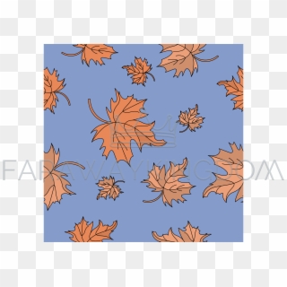 Red Maple Leaves Autumn Seamless Pattern Vector Illustration - Maple Leaf Clipart
