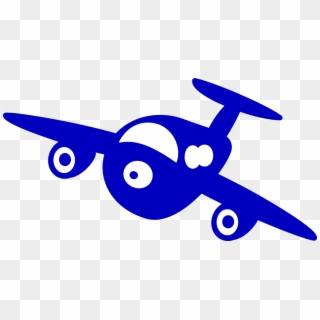 Plane Blue Front Cartoon Fly Png Image - Avião Desenho Animado Png Clipart