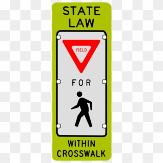 Image Logo For Lighted Roadway Signs - Yield For Pedestrians Sign Clipart