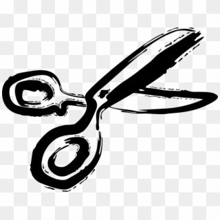 Vector Illustration Of Scissors Hand-operated Shearing - Illustration Clipart
