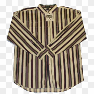 Vintage 90's Vertical Stripe Button Up - Overcoat Clipart