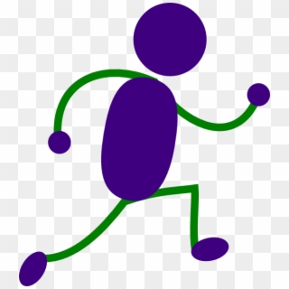 Easy Vector Cartoon Person - Person Running Clipart - Png Download